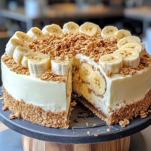 Banana Granola Cream Cake Recipe (PDF)