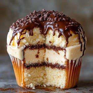 Vanilla Cream Cupcakes Recipe PDF - Indulgent Chocolate Fudge Drizzle, Easy Baking Download, Trending Dessert Cookbook