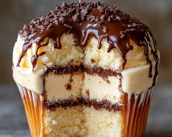 Vanilla Cream Cupcakes Recipe PDF - Indulgent Chocolate Fudge Drizzle, Easy Baking Download, Trending Dessert Cookbook