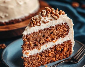 Moist Carrot Cake Recipe: Cream Cheese Frosting (Printable PDF)