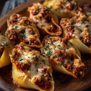Stuffed Pasta Shells Recipe: Baked Italian Dinner (printable PDF A5 ...