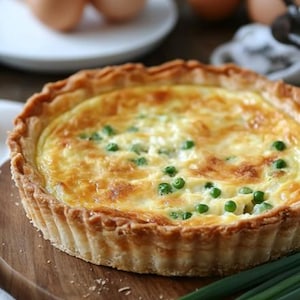 Cheddar & Green Onion Quiche Recipe: Easy Savory Tart (PDF Download)