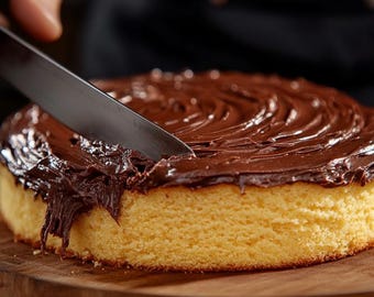 Classic Yellow Cake with Chocolate Frosting Recipe (PDF)
