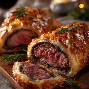 Receta de Filete Wellington en PDF / Cena gourmet imprimible / Plato principal festivo / Guía de cocina digital paso a paso
