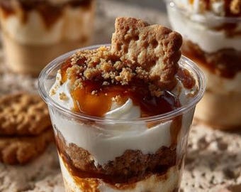 Receta de Vasitos de Crema de Galleta sin Horno: Postre Fácil en Capas (Descarga PDF)