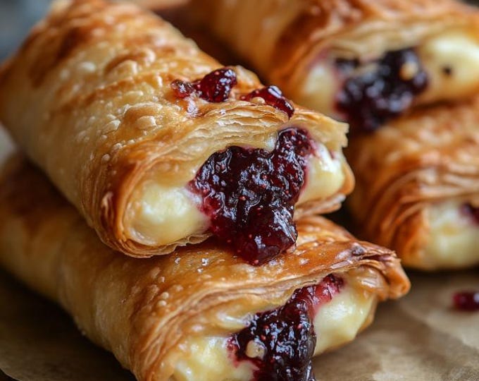 Flaky Rascal Dessert Cherry Cream Cheese Pastry Recipe: Flaky Buttery Dessert (instant PDF ...