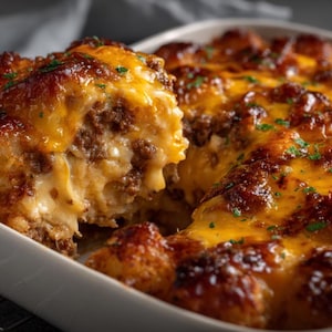 Tater Tot Casserole Recipe: Cheesy Beef Dinner (Printable PDF Download