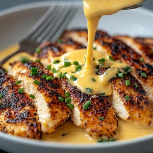 Receta de pollo con costra de parmesano: Salsa cremosa de ajo (Descarga instantánea en PDF)