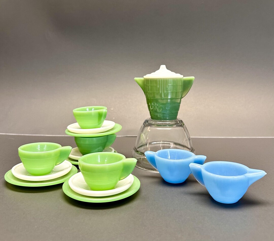 Children's Akro Agate Tea Party Set for 4 - Etsy