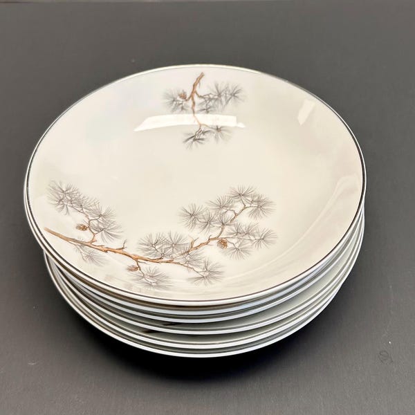 Vintage Pinedale Golden Pine China Obstschalen - Set mit 6 Stück