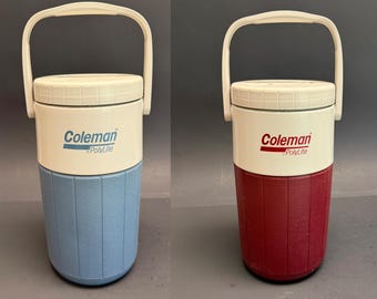 Brocca refrigerante vintage Coleman PolyLite da 1/2 gallone, colore bordeaux o blu