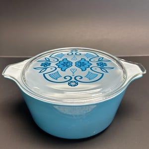 Pyrex Vintage Horizon Blå Reklam 474 Gryta