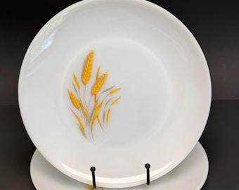 Fire King Wheat 10" Dinner Plate Milk Glass