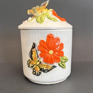 Vintage Sears Bewitching Butterflies Canister