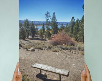 Big Bear Lake Canvas Print – Rustic Mountain Landscape Wall Art