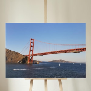Golden Gate Bridge Gallery Wrapped Canvas | San Francisco Iconic Landmark Canvas | California Coastal Travel Photography