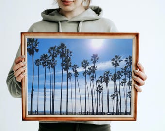 Santa Barbara Palm Trees Print | Coastal California Photography (Digital Download)
