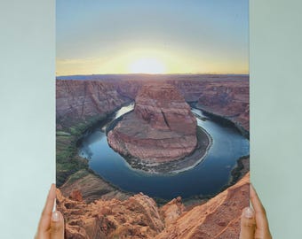 Horseshoe Bend Sonnenuntergang Ansicht Leinwand