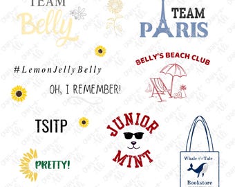 TSITP Team Belly PNG SVG Bundle: Cousins Beach Digital Download