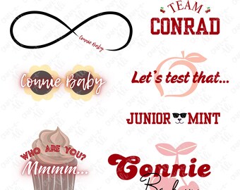 Team Conrad PNG Bundle: TSITP inspired Digital Download; The Summer I Turned Pretty, Cousins Beach, Junior Mint, Connie Baby, Infinity