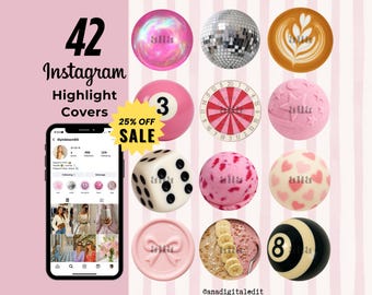 42 Pink Aesthetic Instagram Story Highlight Cover Icons IG Story Pack Aesthetic iOS 18 Icons IG Highlight Bundle Instagram Feed