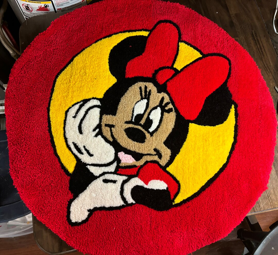 Minnie Mouse Rug, Hand Made Tufted Rug - Etsy