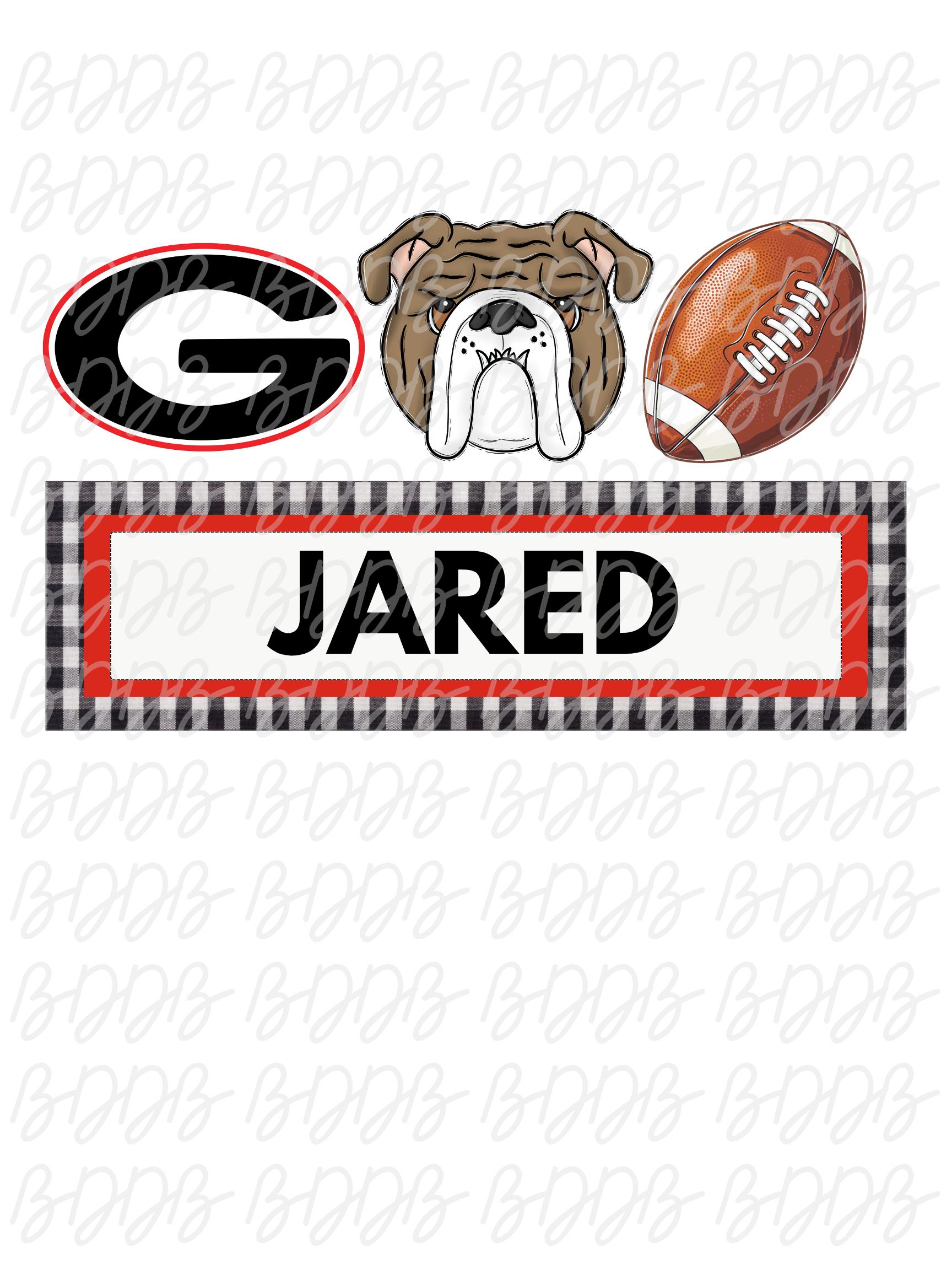 Georgia Fußball, Universität von Georgia, Georgia Shirt Design, Georgia Bulldogs, UGA, dawgs, personalisiert.  Design ist nur für den persönlichen Gebrauch bestimmt.