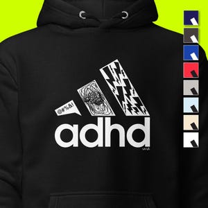 Funny ADHD Logo Hoodie: Neurodivergent Mental Health Sweatshirt