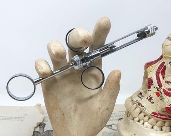 3 Ring Anesthetic Aspirating Syringe - For Cosplay, Movie Prop, Oddities, Medical Collection - No Needle or Glass!