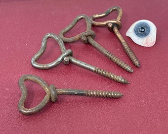 PICK ONE! Victorian Casket Thumbscrew Hammered Steel Heart Knob