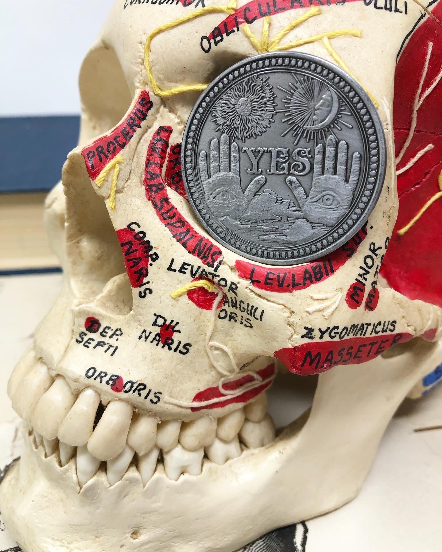 ウィジャカード1枚でイエスかノーかコインを投げて運命を占うラッキーフィジェット - シルバーオプション - Etsy 日本