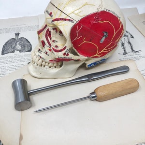 2-Piece Lobotomy Tool Set - Like Original Transorbital Ice Pick Lobotomy - For Medical Collection, Cosplay, Prop, Horror, Oddities Display