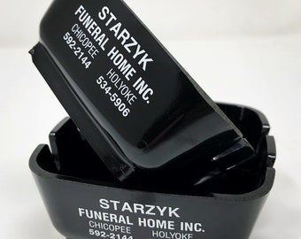LAST ONE - One Vintage Funeral Home Ash Tray -  Funerary Advertising