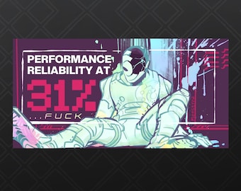 Murderbot Performance Reliability Holographic Sticker