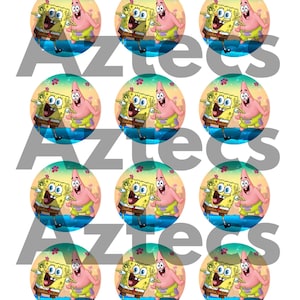 SpongeBob Edible Cake Topper Kids Birthday Party, Edible Images, Cake Decorations,Spongebob Accessories, Baby Edible Images, Infant Food