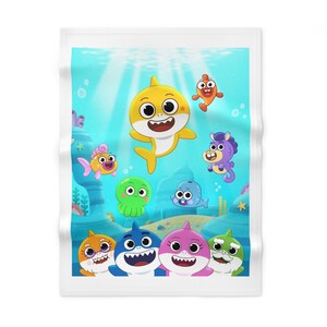 Baby Hai Fleece Decke, weiche Säuglingsdecke für Kinderzimmer, Kleinkind Geschenk, Kindergeburtstagsgeschenk, niedliche Babydecke