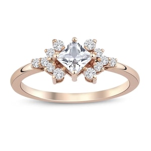Princess Cut Vintage Diamond Ring – Tina