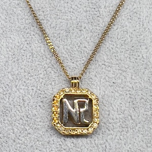 Vintage Designer Signed Nina Ricci Gold Silver Two Tone
