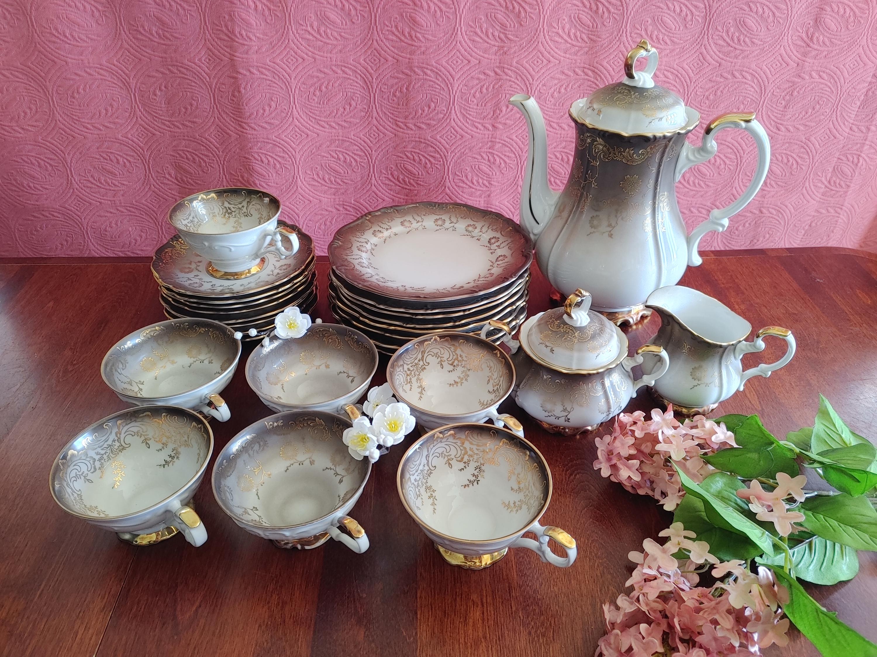 SERVICE À CAFÉ en porcelaine dorée de Bavaria décors fragonard EUR 28