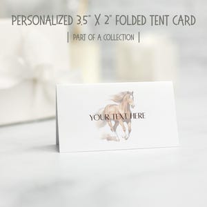 Horse Party Tent Cards: Custom Food Labels, Pony Birthday Decor (PDF File)