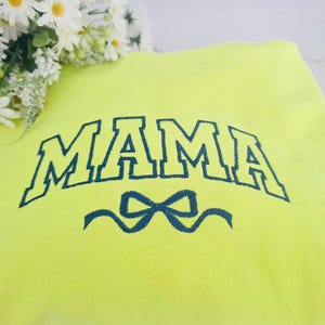 Custom Embroidered Mama Hoodie, Personalized Mom Hoodie, Minimalist Momma Hoodie, Mothers Day Gift for Mom, Trendy hoodie for Women