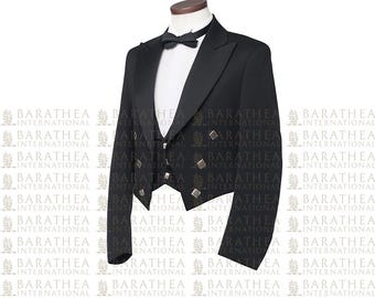 Men&#39;s Prince Charlie Kilt Jacket Scottish Wedding Jacket