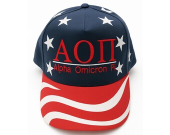 Embroidery Sorority American Cap Flag