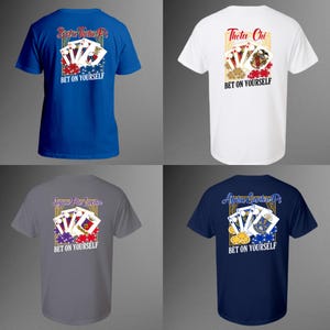 Fraternity T-Shirt "Bet On Yourself” Poker Card Design / rush Week Shirt / Chapter Apparel / Graphic T-shirt