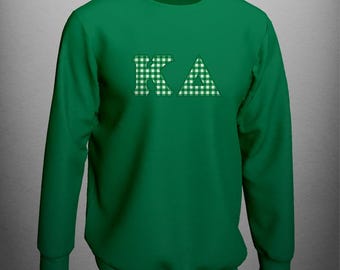 Sweatshirt Kappa Delta Gingham Letter: Sorority Greek Apparel