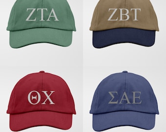 Customizable Greek Letter Baseball Cap: Pigment-Dyed Cotton Twill