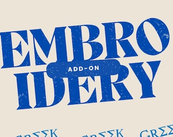 Embroidery Add On