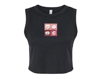 Big & Little Sorority Crop Top Lips Graphic, sorority gift