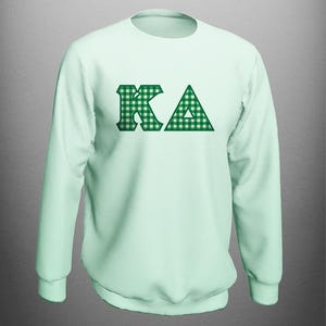 カッパ デルタ ギンガム レター スウェットシャツ：女子学生クラブ ギリシャ アパレル