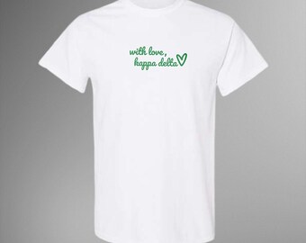 Kappa Delta “With Love” T-Shirt – Sorority Apparel | Greek Life Tee